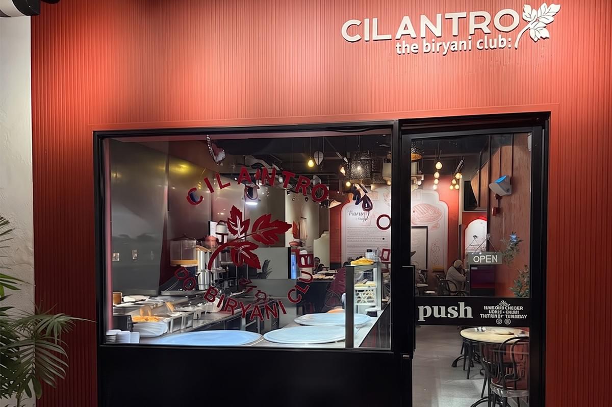 Cilantro The Biryani Club storefront facade at Joo Chiat Road Singapore. Cilantro The Biryani Club storefront facade at Joo Chiat Road Singapore.