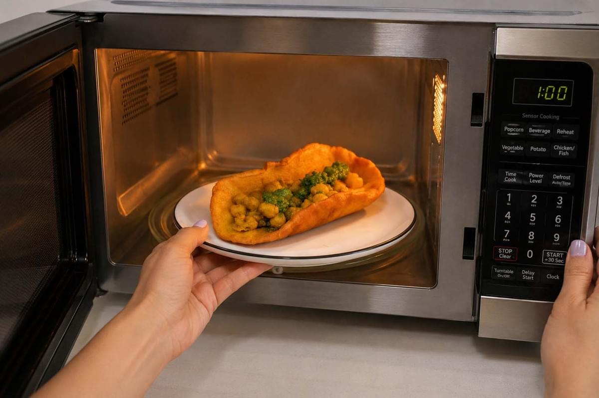 Reheating a Trinidadian double in a microwave Reheating a Trinidadian double in a microwave