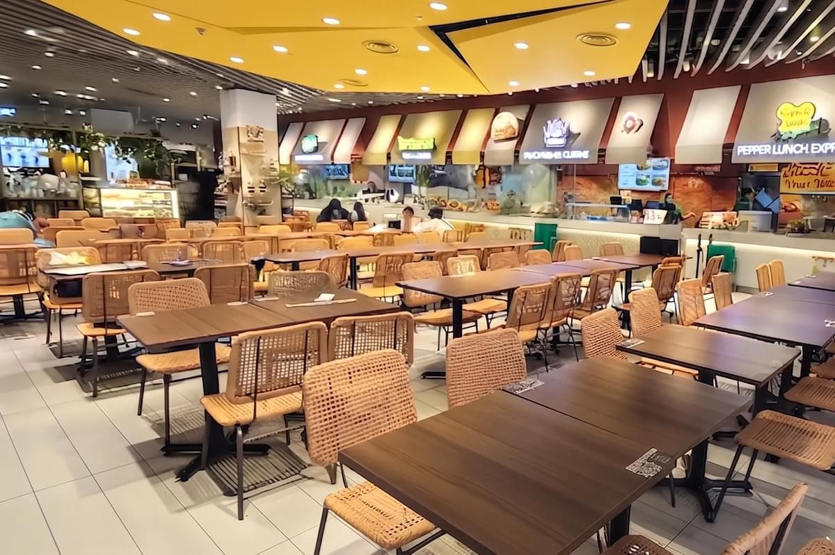 Food hall interior and dining area at 313 Somerset mall Singapore. Food hall interior and dining area at 313 Somerset mall Singapore.