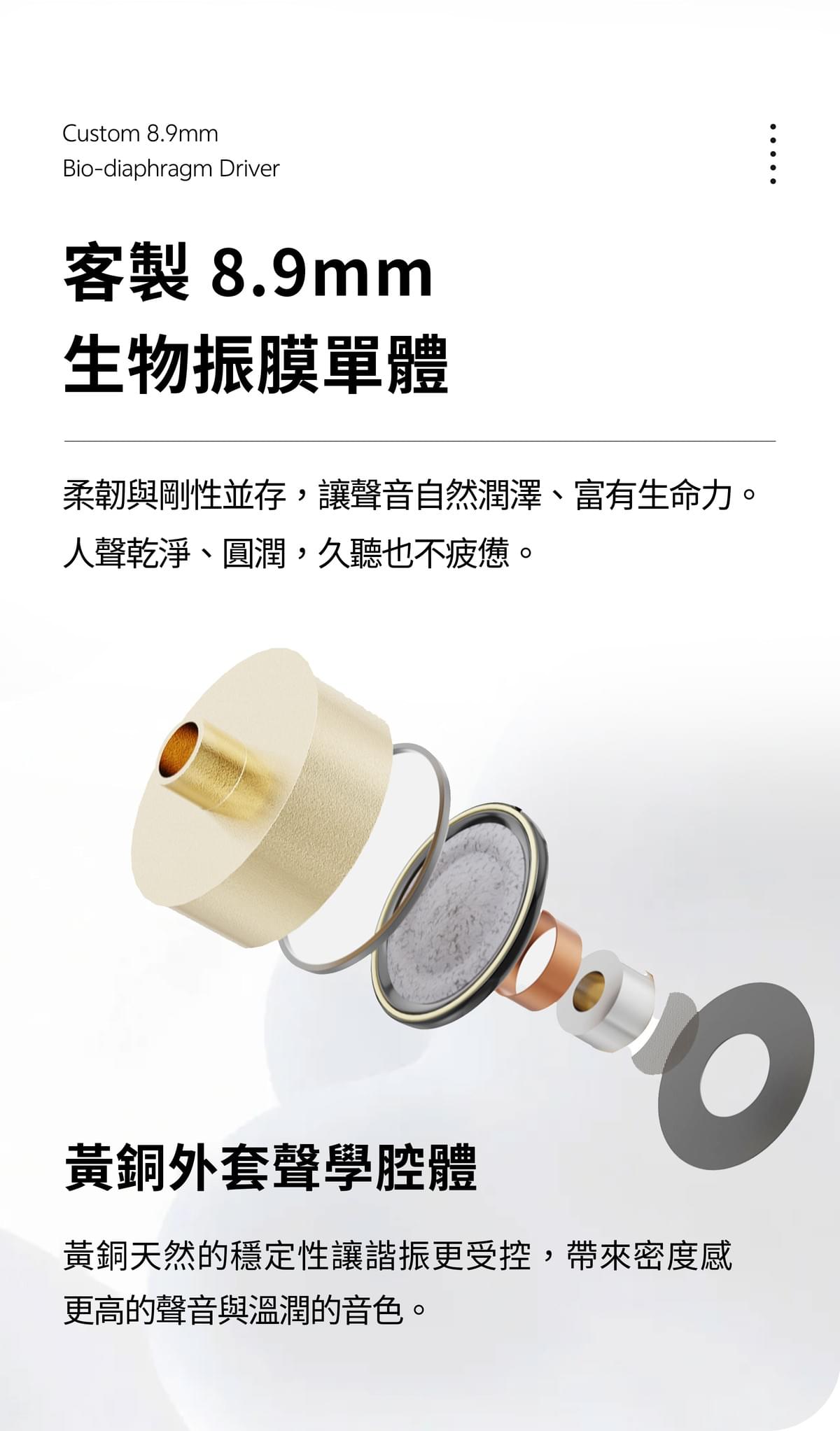 Heartfield心境聲學 Elephant 象 生物振膜 入耳式單動圈耳機
