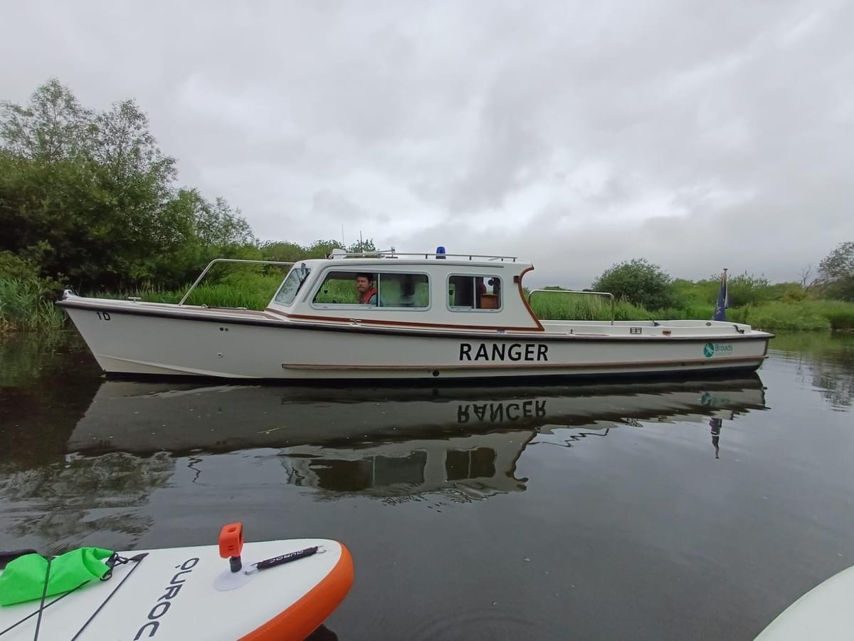 Broads Ranger Toby doing his rounds of keep us safe on the water Broads Ranger Toby doing his rounds of keep us safe on the water