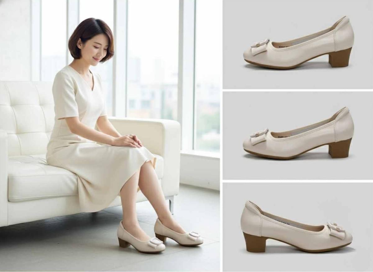 Miofeel 方頭心鑽跟鞋