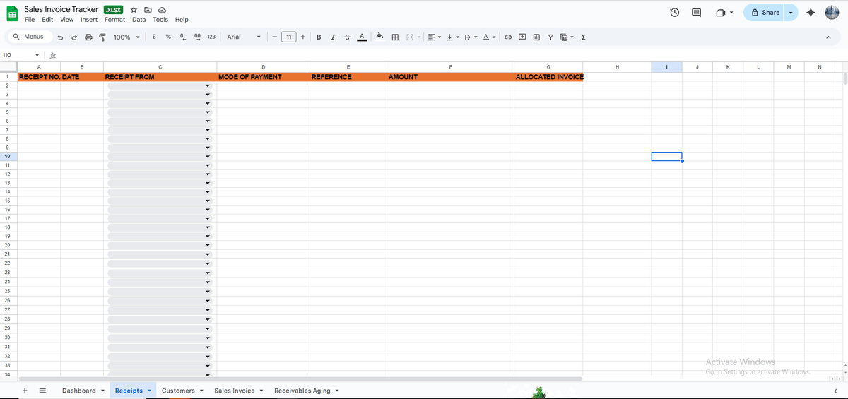 Sales Invoice Tracker
