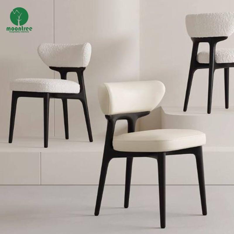 Luxury Solid Wood Dining Chair with Custom Upholstery for Hotel Restaurant