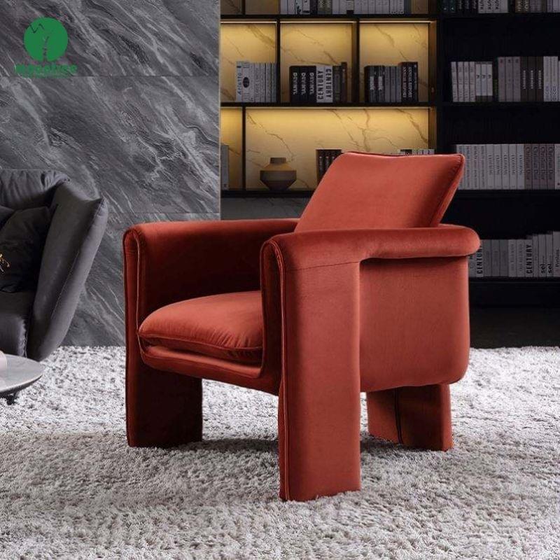 Modern Velvet Accent Chair | Luxury Upholstered Armchair for Hotel Lobby & Lounge