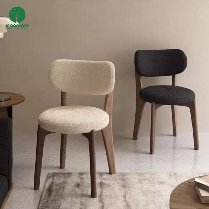 Luxury Solid Wood Dining Chair with Custom Upholstery for Hotel Restaurant