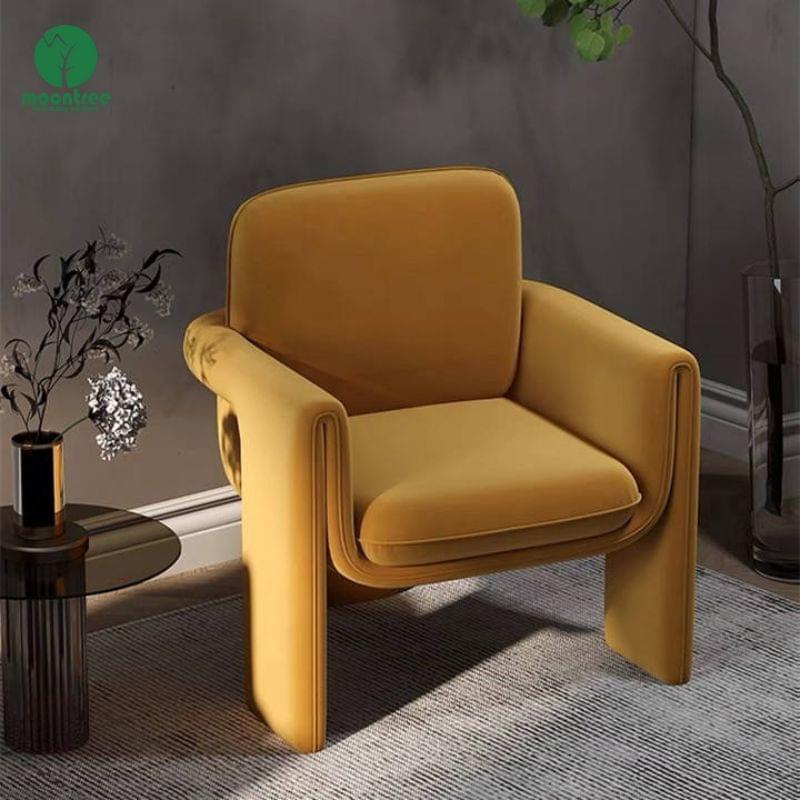 Modern Velvet Accent Chair | Luxury Upholstered Armchair for Hotel Lobby & Lounge