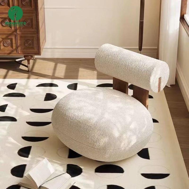Custom Boucle Fabric Round Accent Chair Lounge Chair Single Sofa for Hospitality Living Room