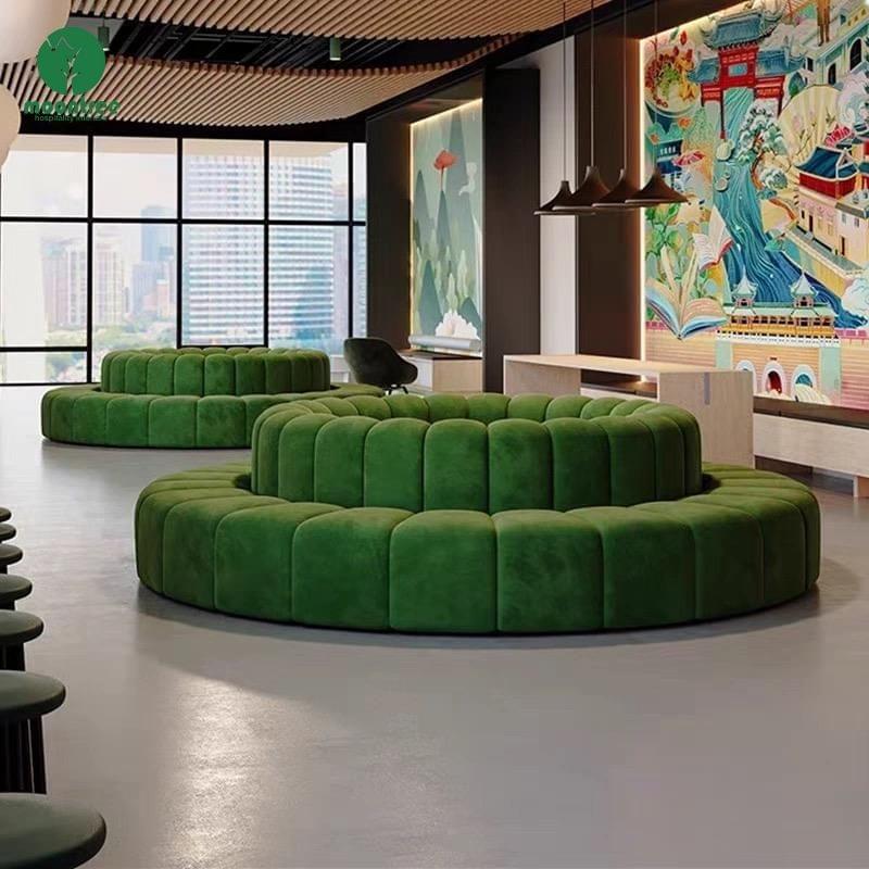 Moontree Circular Channeled Modular Sofa | Commercial Public Seating for Hotel Lobbies & Lounges