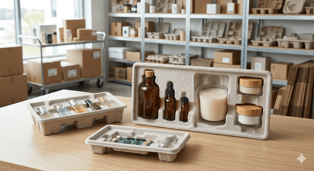 Molded pulp inserts for protective packaging Molded pulp inserts for protective packaging