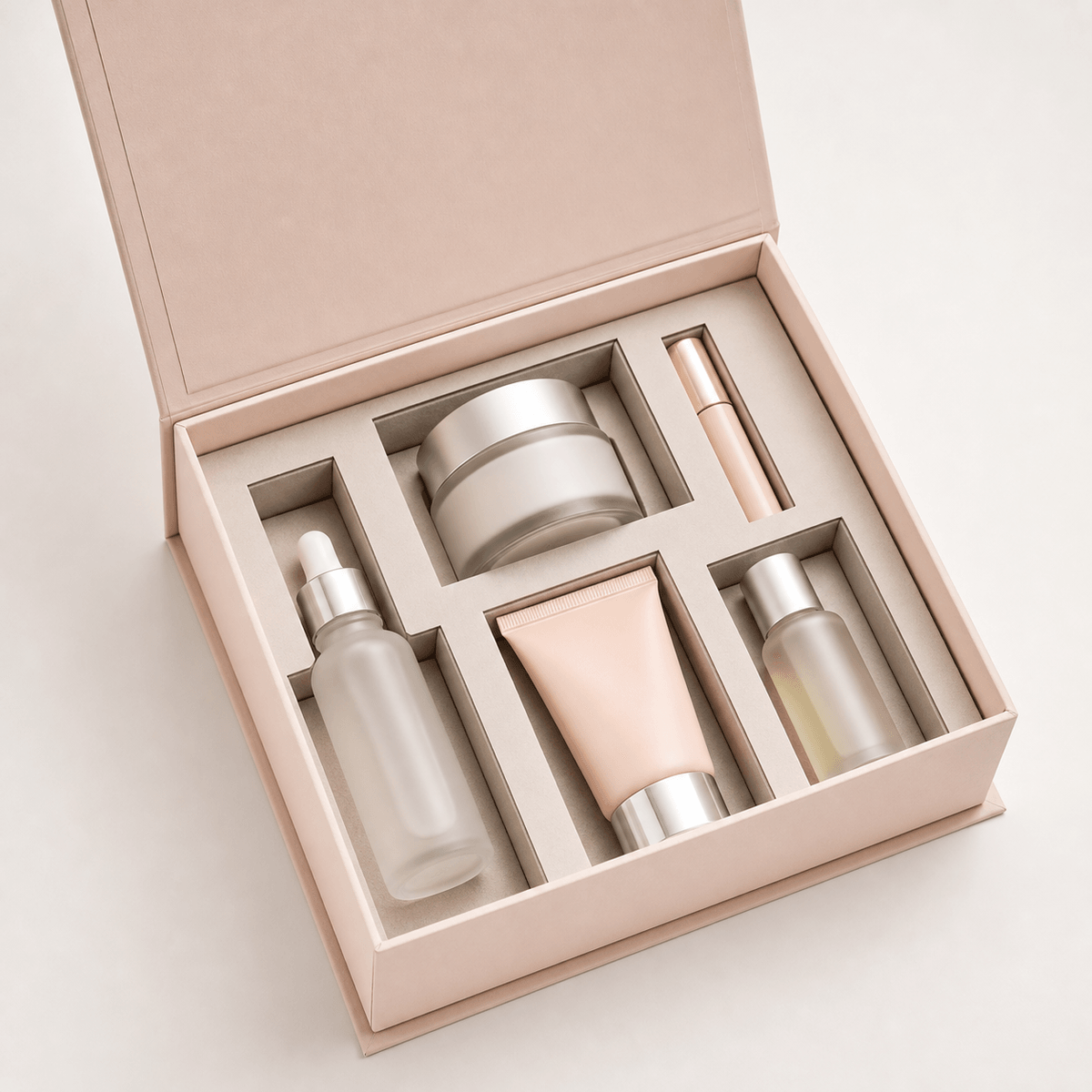 Custom paperboard insert for cosmetics and skincare packaging Custom paperboard insert for cosmetics and skincare packaging