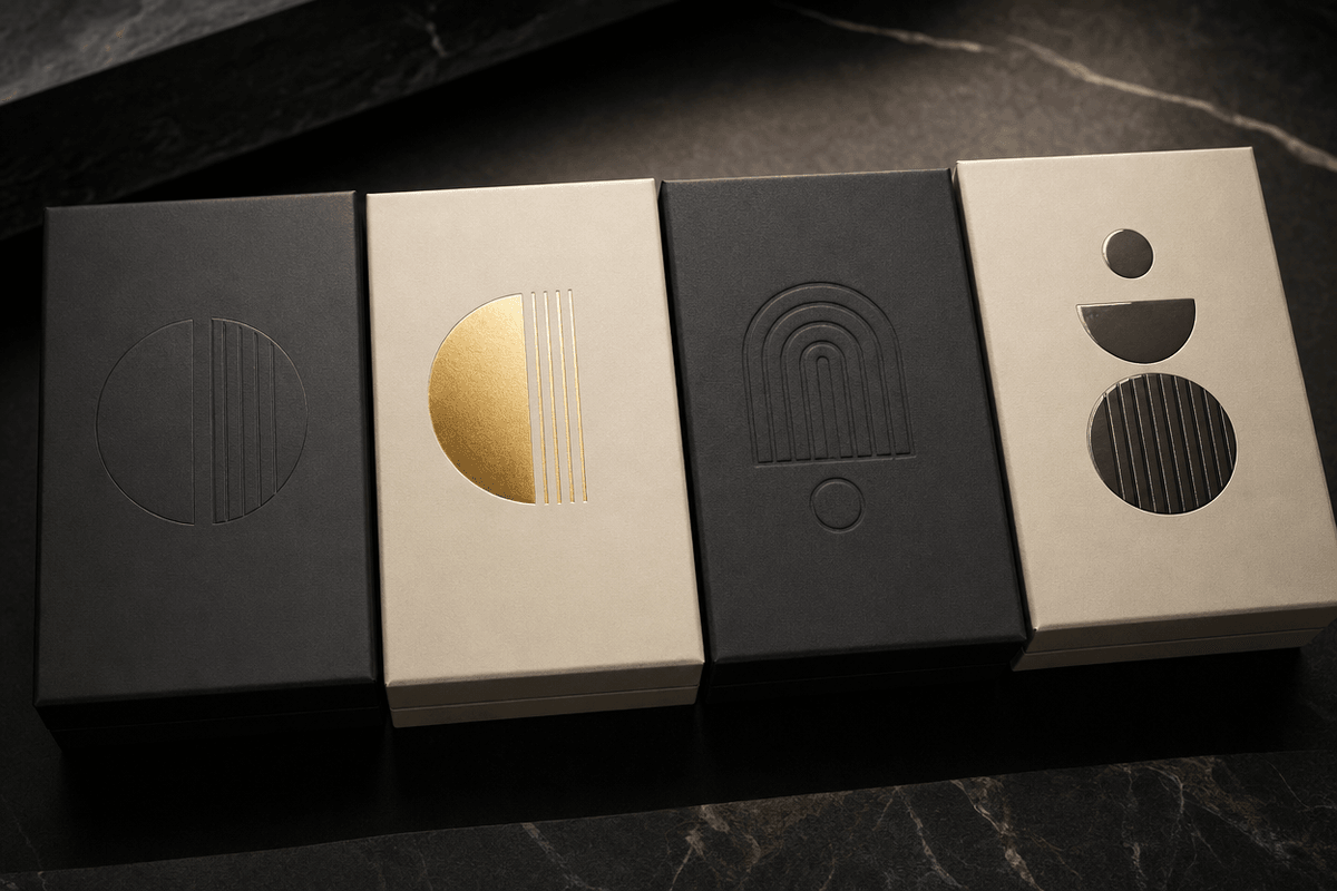 Rigid box finishing options including foil stamping, embossing and spot U Rigid box finishing options including foil stamping, embossing and spot U