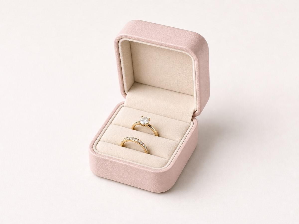 Custom ring box with fitted velvet ring slots for jewelry packaging Custom ring box with fitted velvet ring slots for jewelry packaging