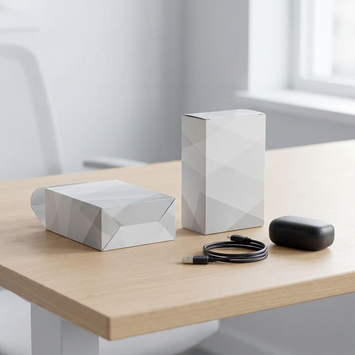 Custom folding cartons for electronics accessories, featuring tuck end and auto-lock bottom structures. Custom folding cartons for electronics accessories, featuring tuck end and auto-lock bottom structures.