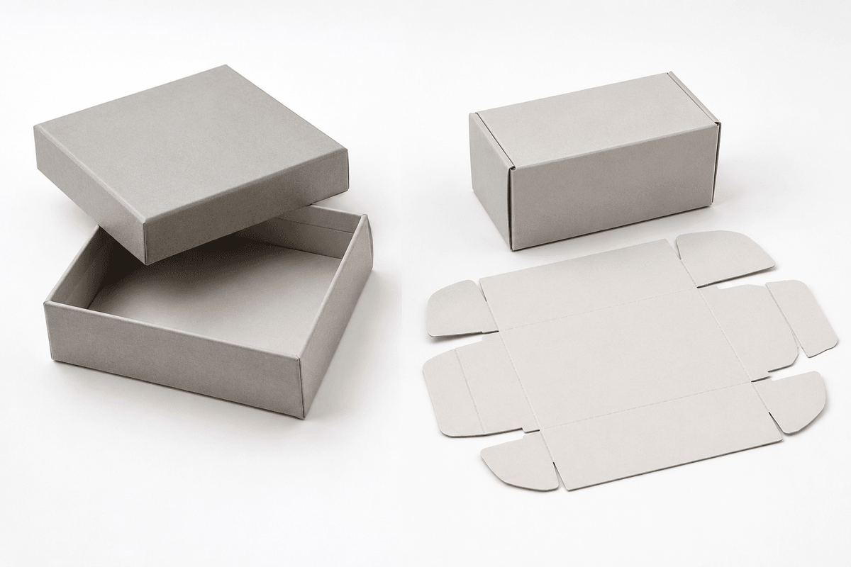 Custom rigid box and folding carton compared for different packaging quantities Custom rigid box and folding carton compared for different packaging quantities