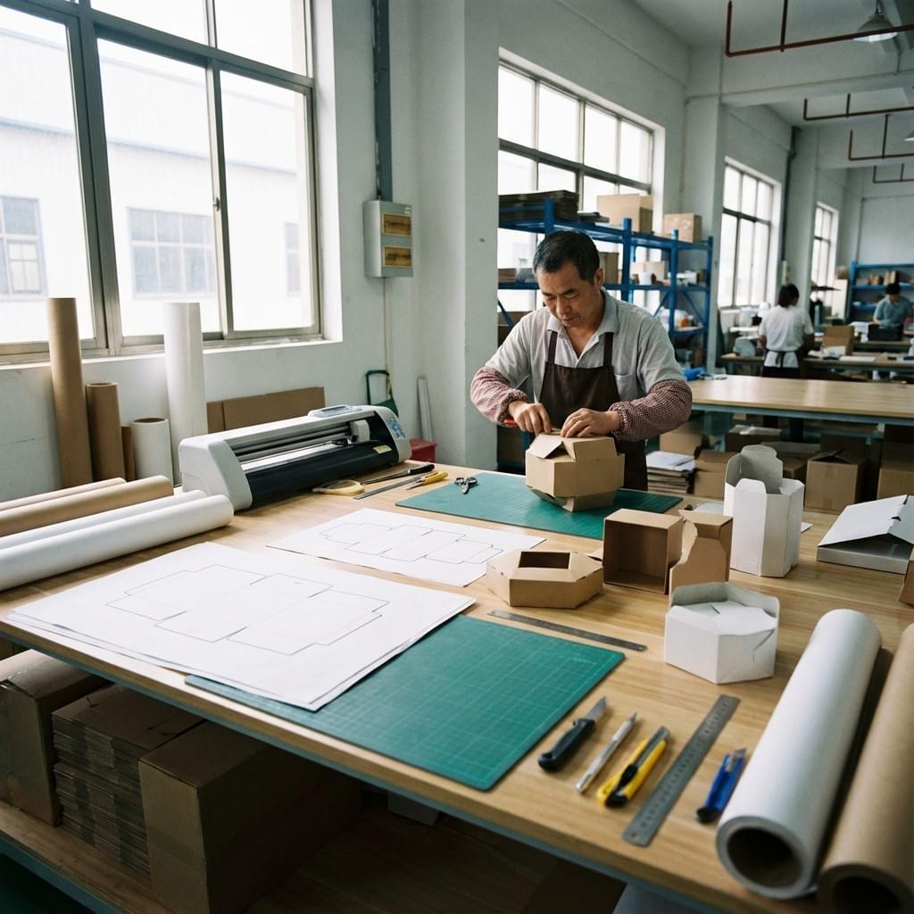 Fast packaging prototyping and sample-making process in a Chinese factory, supporting urgent custom packaging projects by QX Packs. Fast packaging prototyping and sample-making process in a Chinese factory, supporting urgent custom packaging projects by QX Packs.