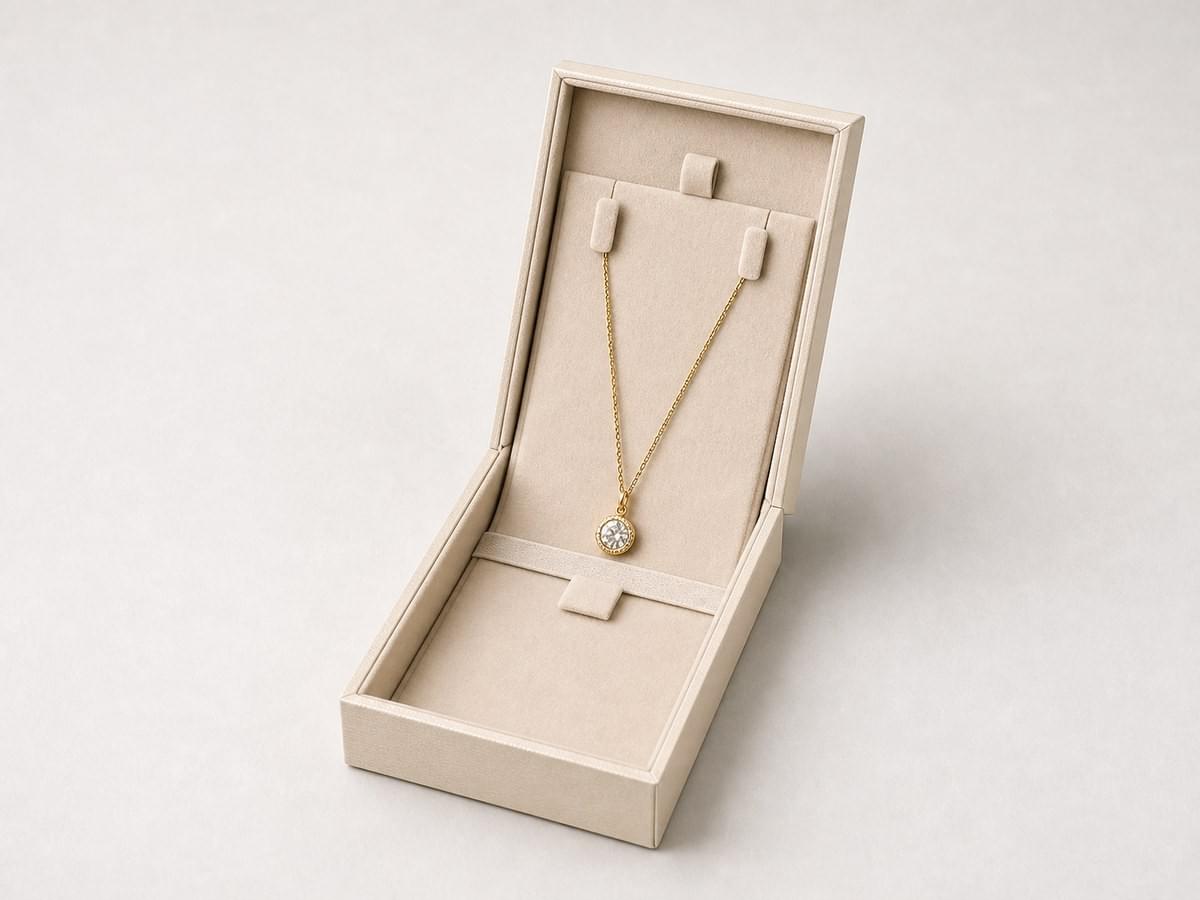 Custom necklace and pendant box with fitted velvet layout and hooks Custom necklace and pendant box with fitted velvet layout and hooks