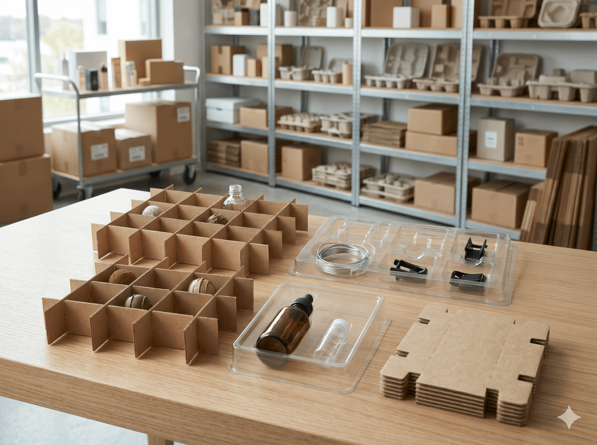 Paperboard dividers and blister trays for product packaging Paperboard dividers and blister trays for product packaging