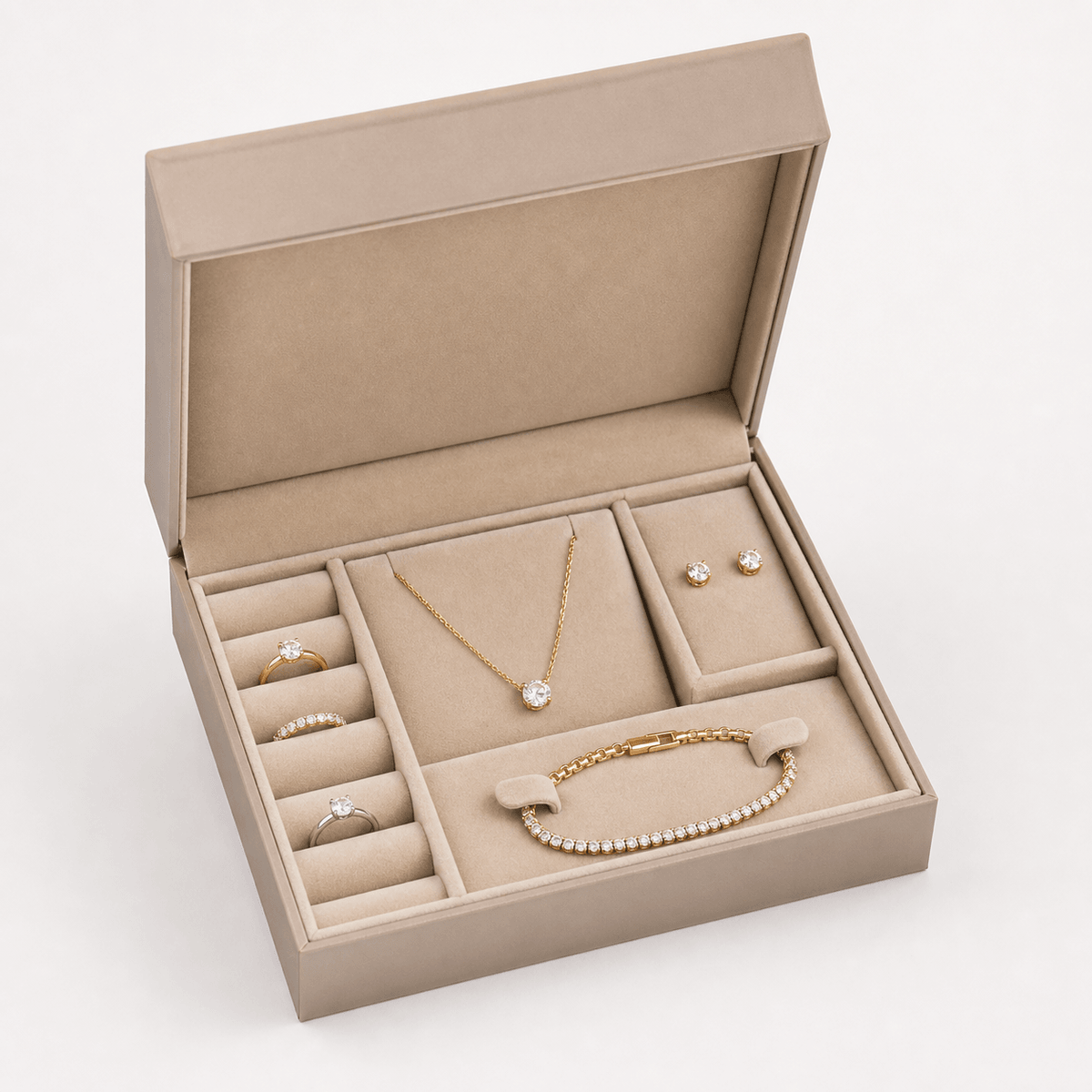 Velvet jewelry insert for custom jewelry packaging box Velvet jewelry insert for custom jewelry packaging box
