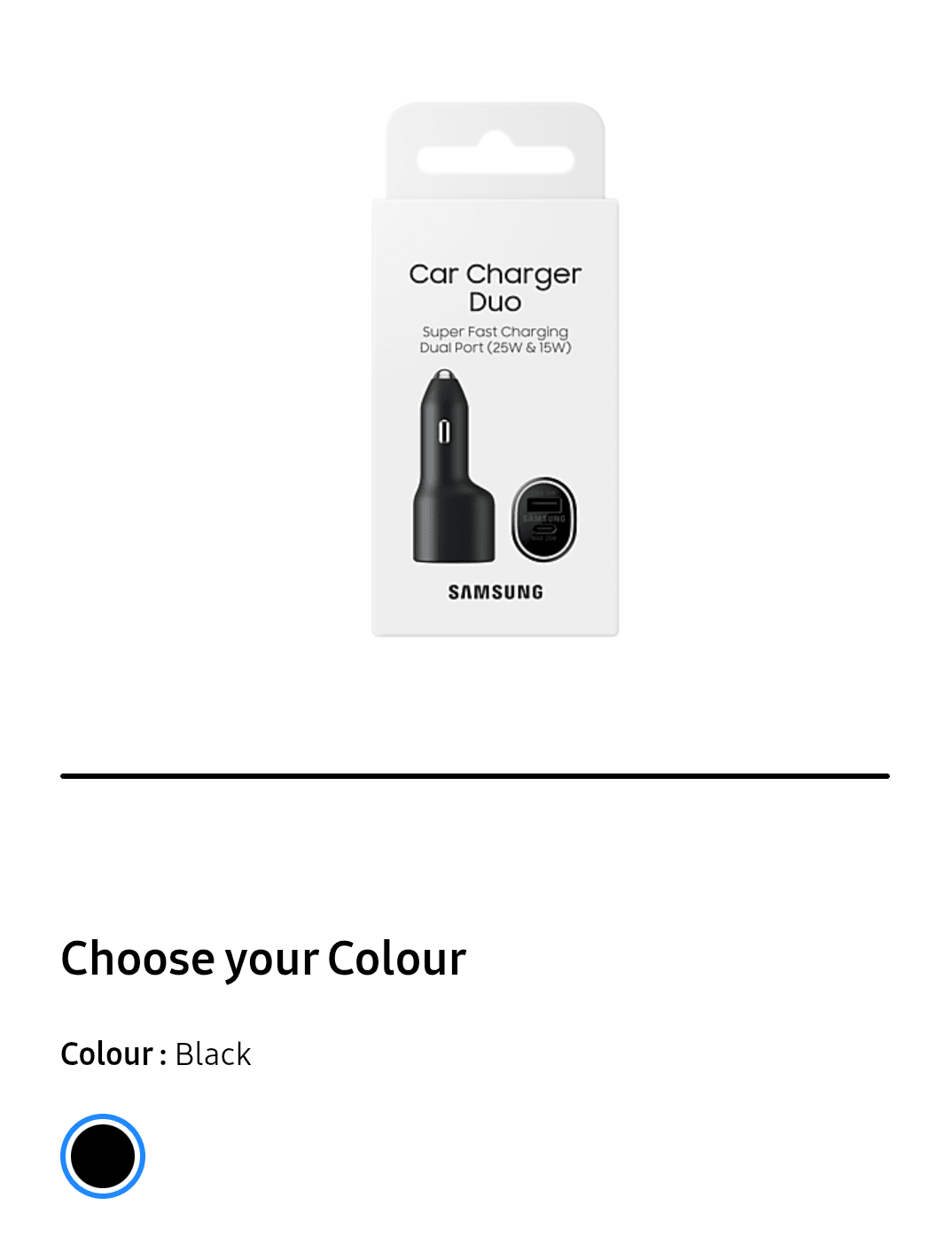 SAMSUNG CAR SUPER FAST CHARGER