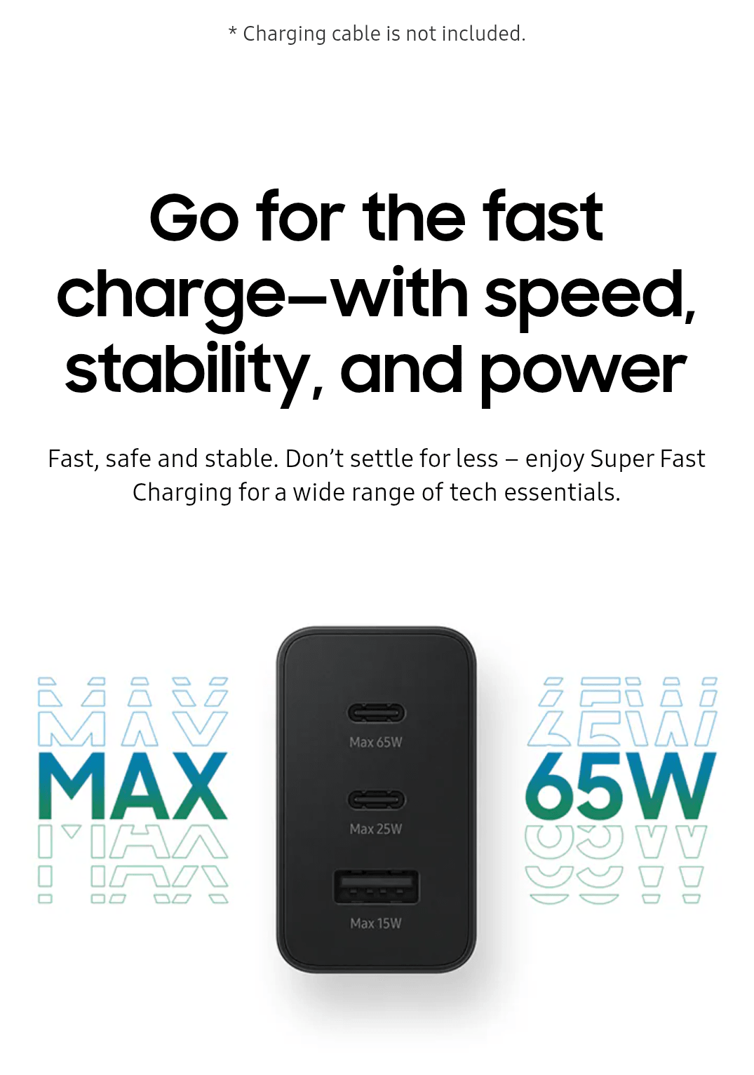 SAMSUNG GALAXY CHARGER 65W TRIO