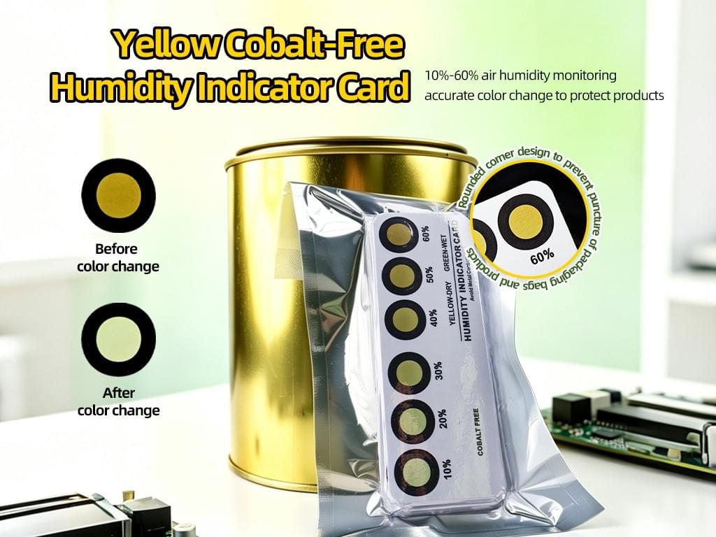 Yellow Cobalt‑Free Humidity Indicator Card
