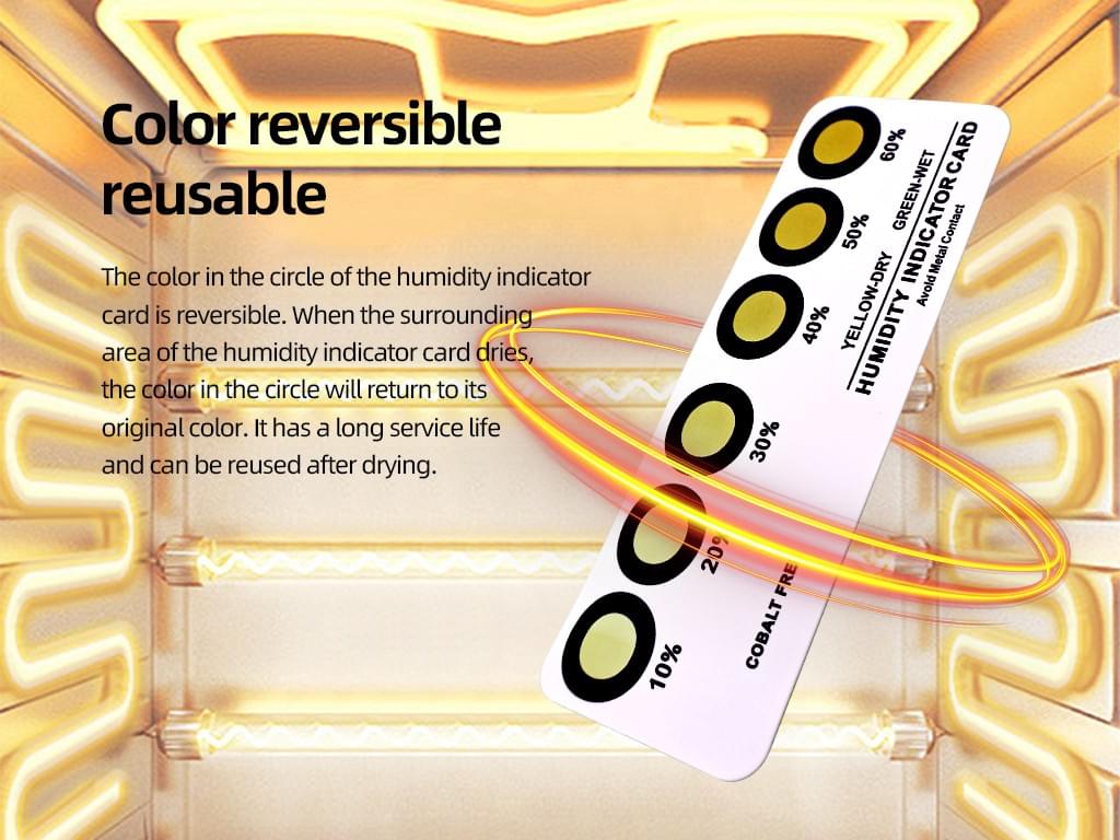 Yellow Cobalt‑Free Humidity Indicator Card