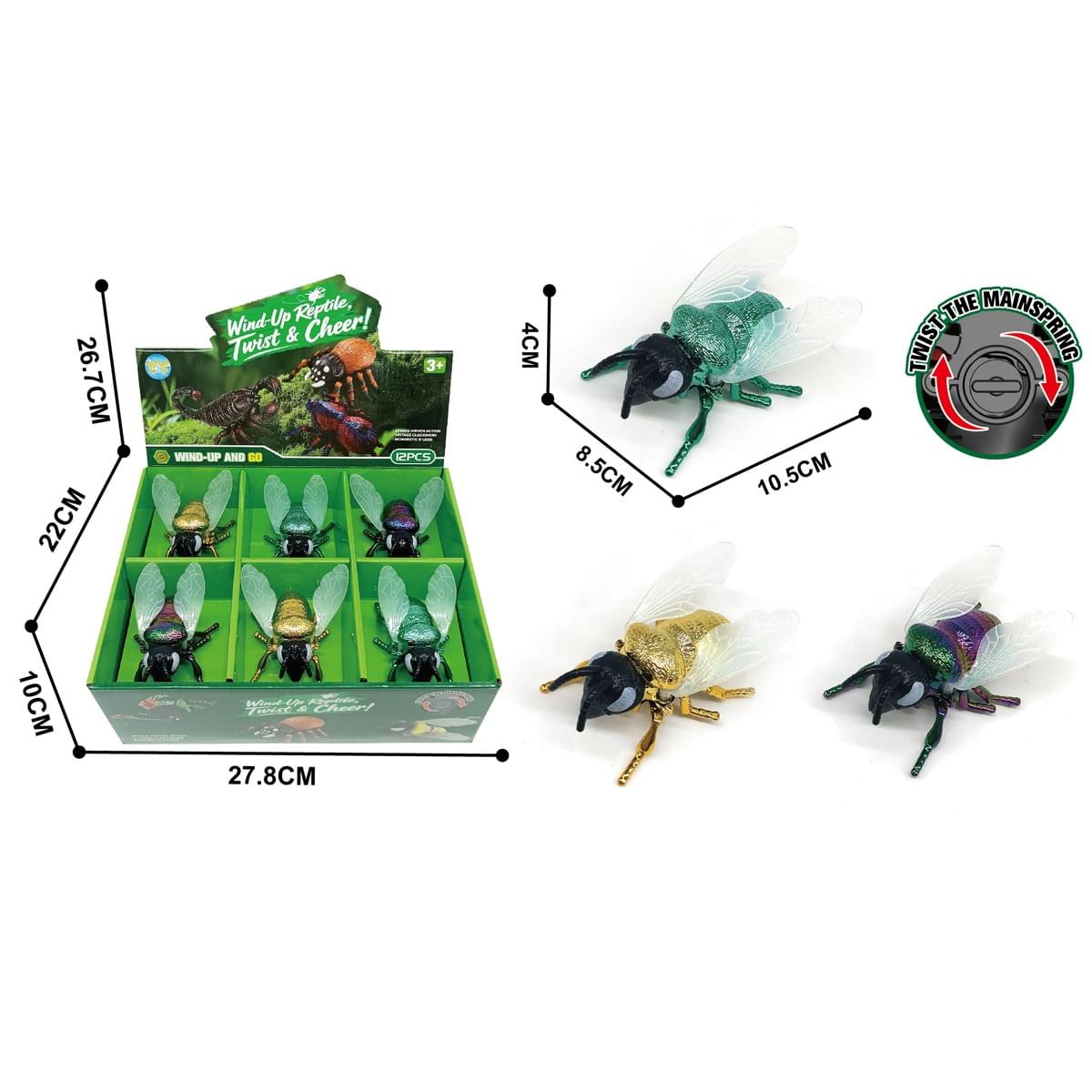 DK01769884 Clockwork Chain Crawling Bee (color plated) 12 pieces/box