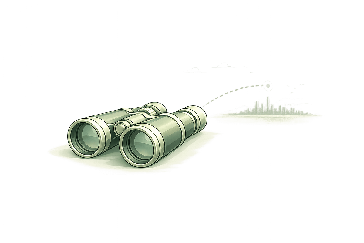 Binoculars representing market opportunities and business expansion in China and Japan. Binoculars representing market opportunities and business expansion in China and Japan.