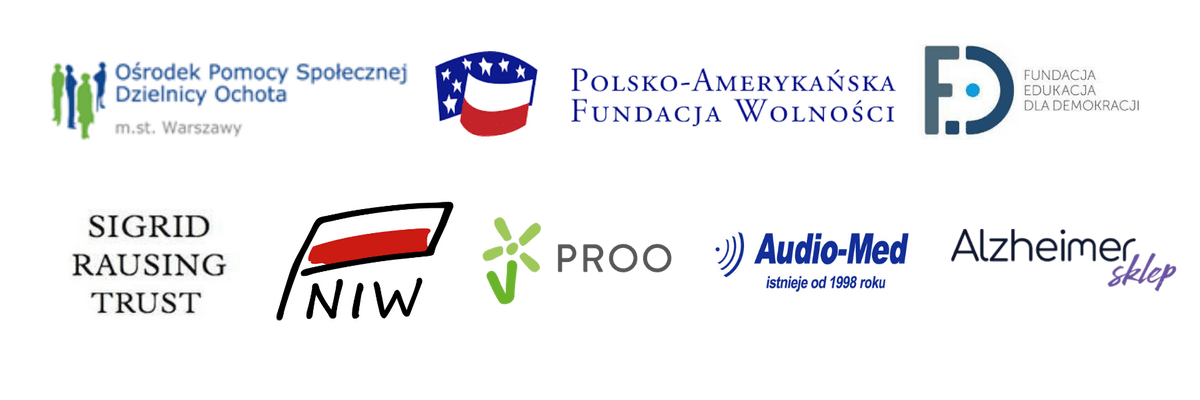 Na jasnym tle loga: Fundacja Stocznia, Polsko- Amerykańska Fundacja Wolności, Fundacja Edukacja dla demokracji, Sigrid Rausing Trust, Narodowego Instytutu Wolności oraz Programu Rozwoju Organizacji Obywatelskich Na jasnym tle loga: Fundacja Stocznia, Polsko- Amerykańska Fundacja Wolności, Fundacja Edukacja dla demokracji, Sigrid Rausing Trust, Narodowego Instytutu Wolności oraz Programu Rozwoju Organizacji Obywatelskich
