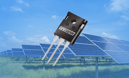 There is a TO-247 package above the background of the outdoor photovoltaic inverter. There is a TO-247 package above the background of the outdoor photovoltaic inverter.