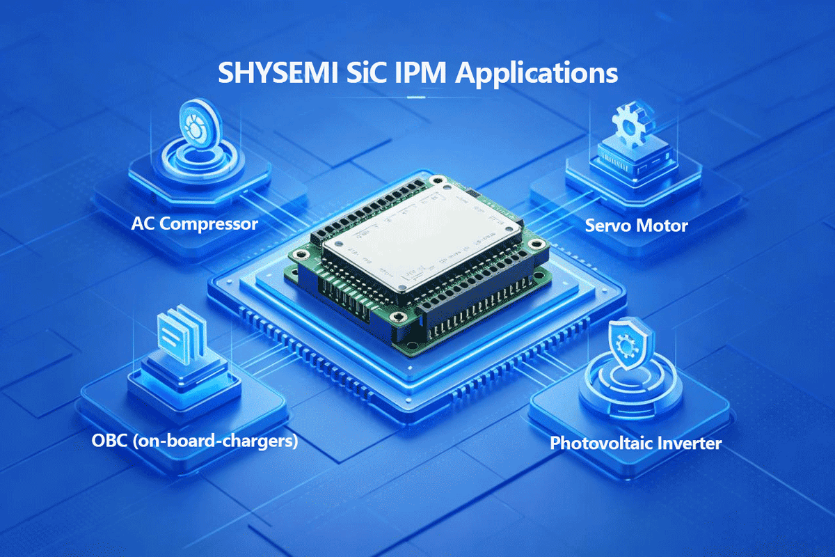 Four core application areas for SHYSEMI SiC IPMs Four core application areas for SHYSEMI SiC IPMs