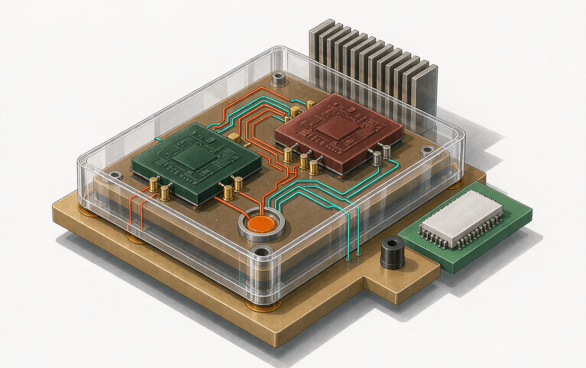 IGBT switch chip and fast recovery diode chip co-packed in a power module