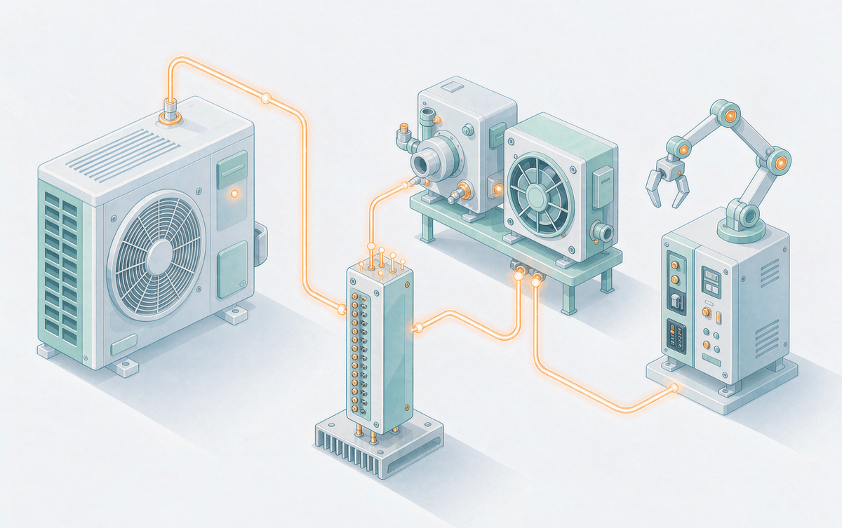 Inverter air conditioner, pump and fan set, and servo drive connected to a single SIP power module