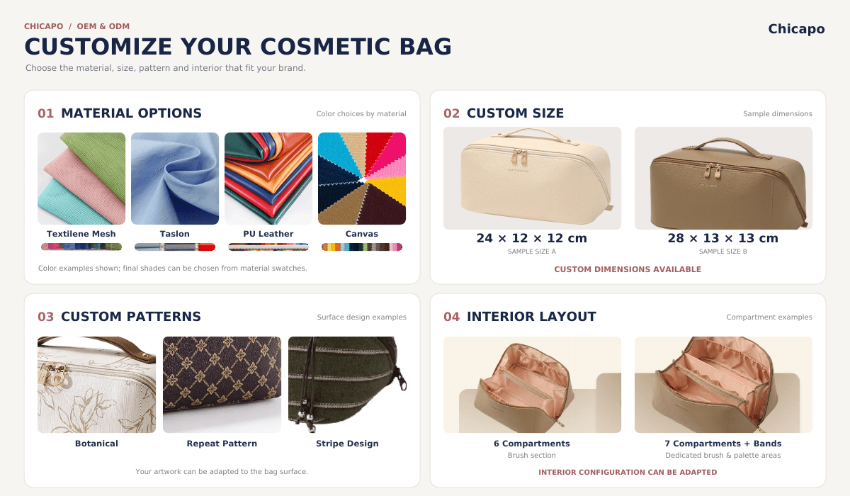 Large Capacity PU Travel Makeup Bag