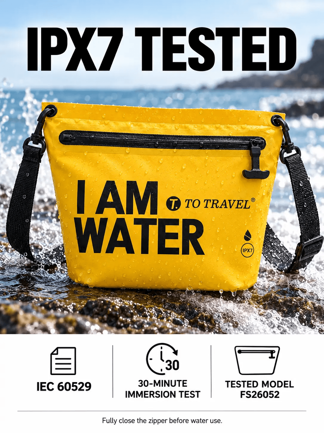 IPX7 Durable Waterproof Dry Bag for Kayaking,Paddle Boarding, Beach