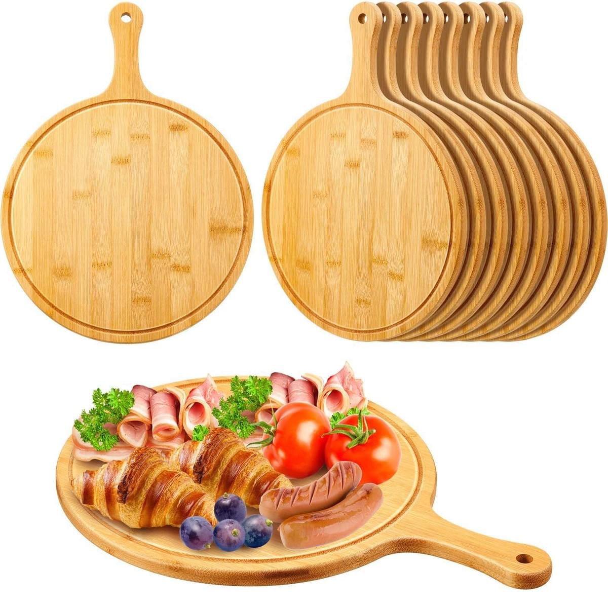 Round Wooden Pizza Tray – Eco-Friendly & Stylish Pizza Serving Platter