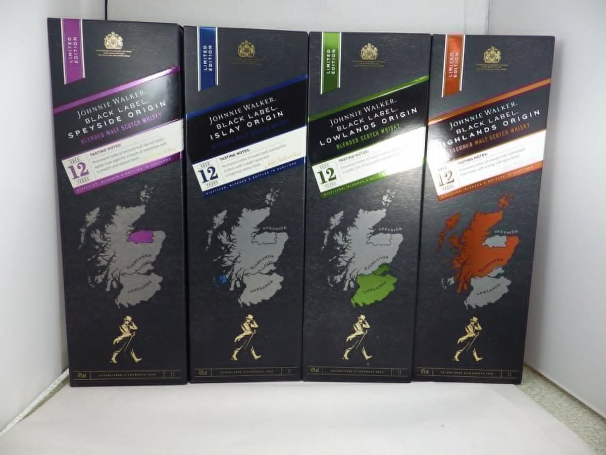 Johnnie Walker Black Origin Liter set 1L x4