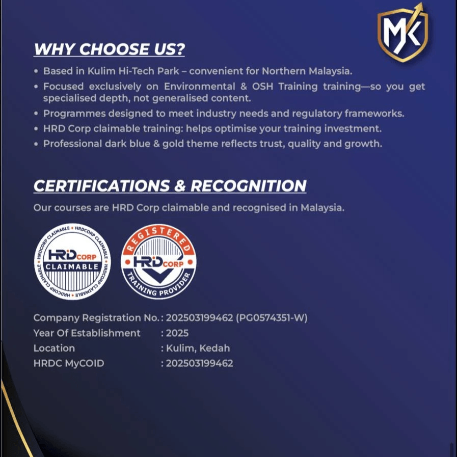 Partner with us for expert OSH training and elevate your team's safety awareness Enhance Your Workplace Safety Standards OSH Training Consultant Company Partner with us for expert OSH training and elevate your team's safety awareness Enhance Your Workplace Safety Standards OSH Training Consultant Company