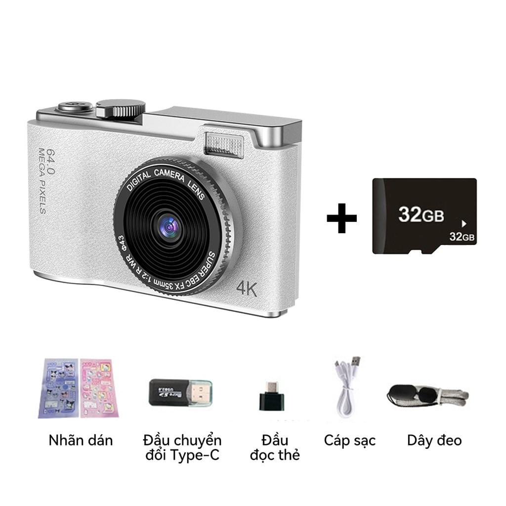 CLUBLU- Máy Ảnh Kỹ Thuật Số Selfie LK-003 Camera Kép Mini Digital 4K Video Cho Học Sinh Retro