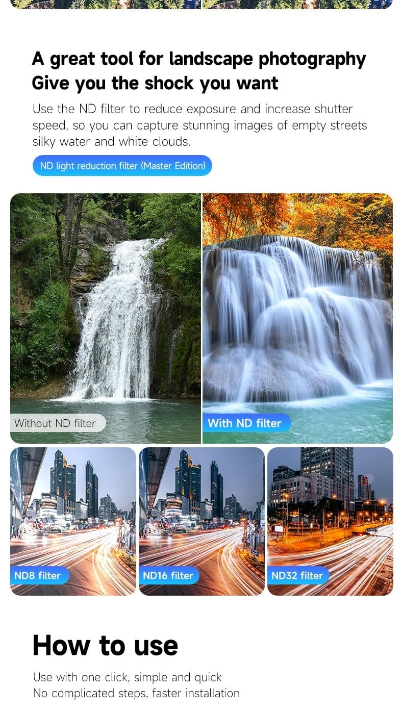 KÍNH LỌC CPL ND8 ND16 ND32 OSMO ACTION 6 / 5 PRO / 4 / 3 TELESIN