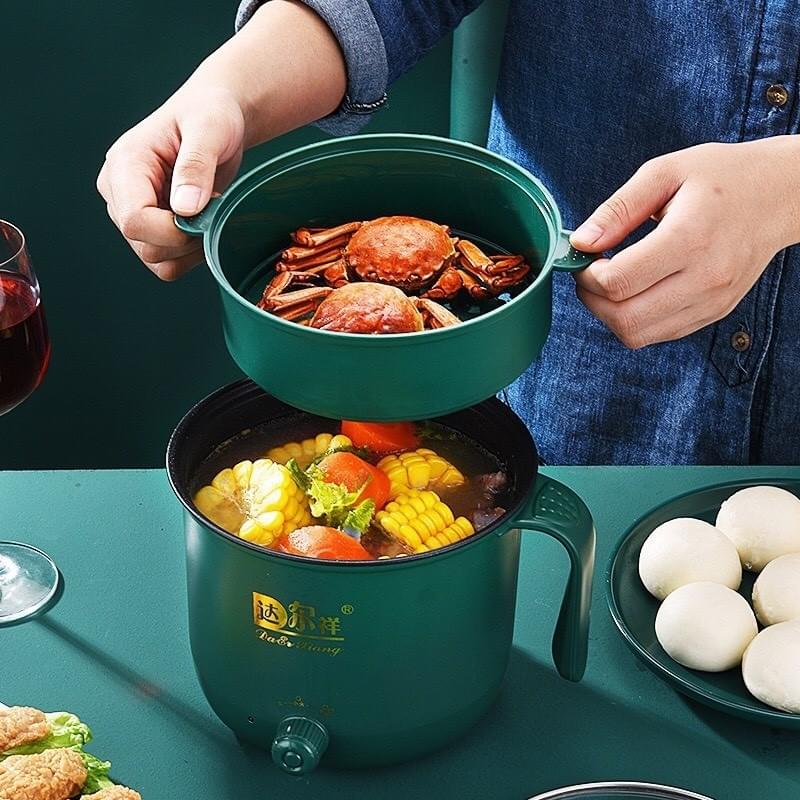 Nồi Lẩu Điện MADELI Đa Năng 28cm Công Suất 1000W Kèm Xửng Hấp Inox Dung Tích 4L ĐA ZI NĂNG