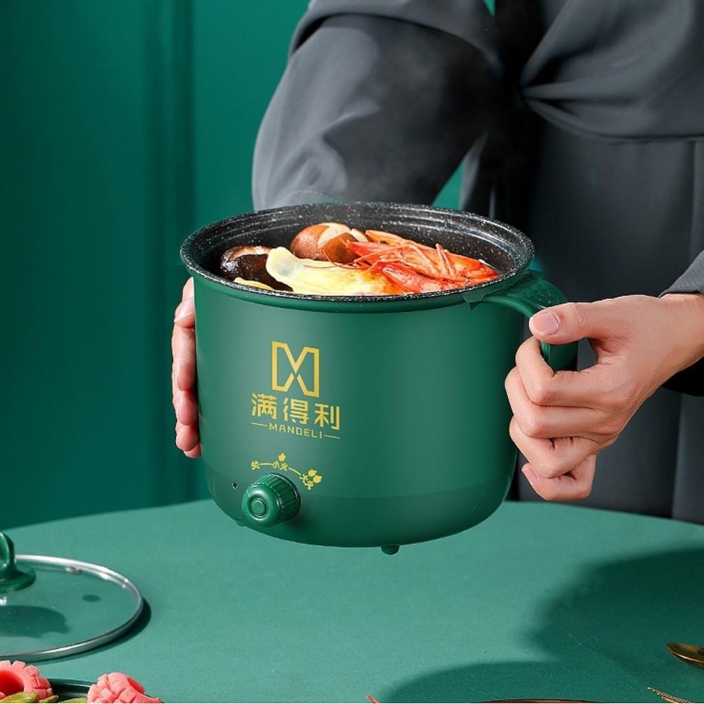 Nồi Lẩu Điện MADELI Đa Năng 28cm Công Suất 1000W Kèm Xửng Hấp Inox Dung Tích 4L ĐA ZI NĂNG