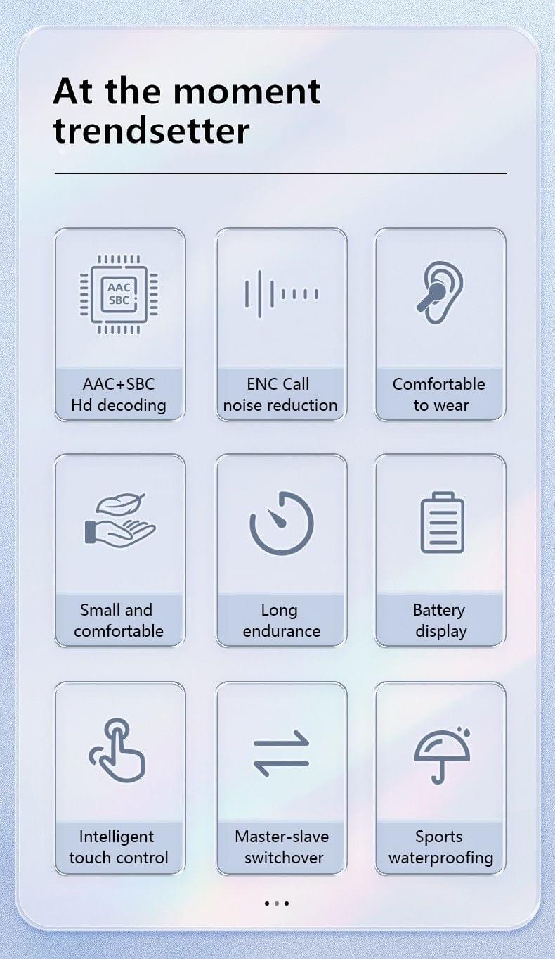 Tai nghe Bluetooth không dây TWS HK3 Ultrapod Max âm thanh nổi HiFi, trong suốt, ENC, chống nước, th