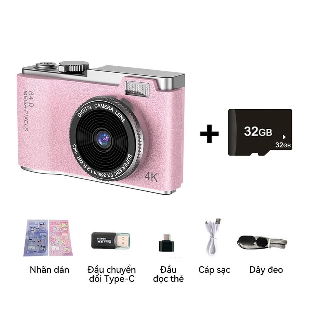 CLUBLU- Máy Ảnh Kỹ Thuật Số Selfie LK-003 Camera Kép Mini Digital 4K Video Cho Học Sinh Retro