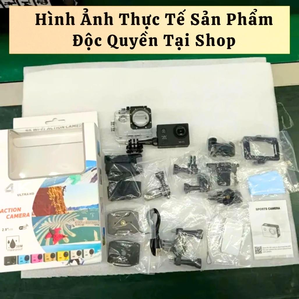 Camera hành trình 4K Chống rung, Chống nước, Camera đi phượt gắn trên xe máy, Ô tô, Mũ bảo hiểm