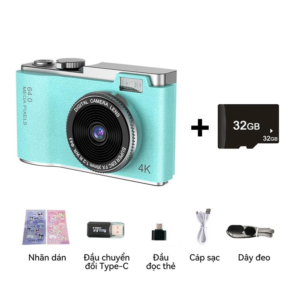 CLUBLU- Máy Ảnh Kỹ Thuật Số Selfie LK-003 Camera Kép Mini Digital 4K Video Cho Học Sinh Retro