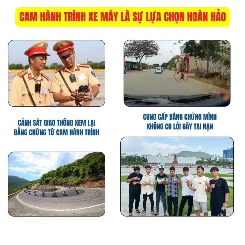 Camera hành trình 4K Chống rung, Chống nước, Camera đi phượt gắn trên xe máy, Ô tô, Mũ bảo hiểm