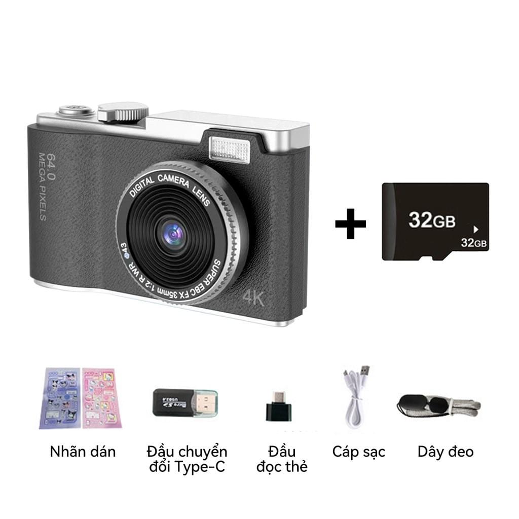 CLUBLU- Máy Ảnh Kỹ Thuật Số Selfie LK-003 Camera Kép Mini Digital 4K Video Cho Học Sinh Retro