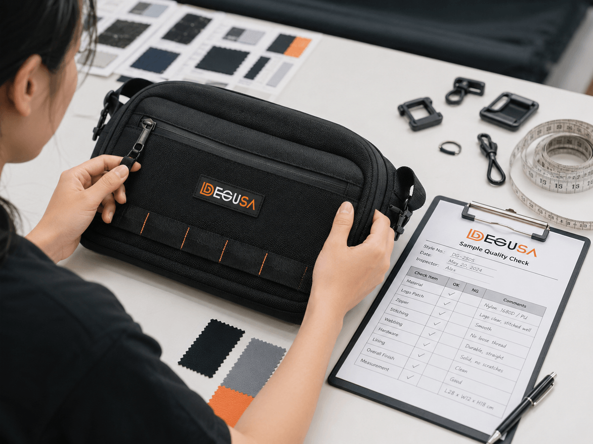 Custom bag sample checking before bulk production Custom bag sample checking before bulk production